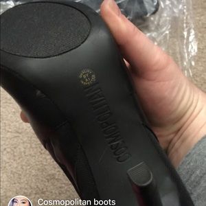 Leather knee high boots